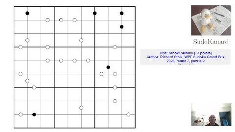 [Eng] Kropki Sudoku, by Richard Stolk (WPF Sudoku Grand Prix 2025, round 7, puzzle 9)