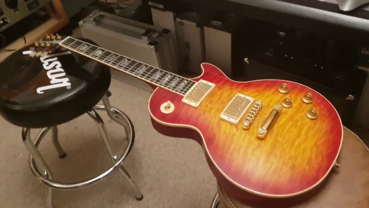 GIBSON CUSTOM SHOP LES PAUL ELEGANT STANDARD AAA QUILT TOP ABALONE