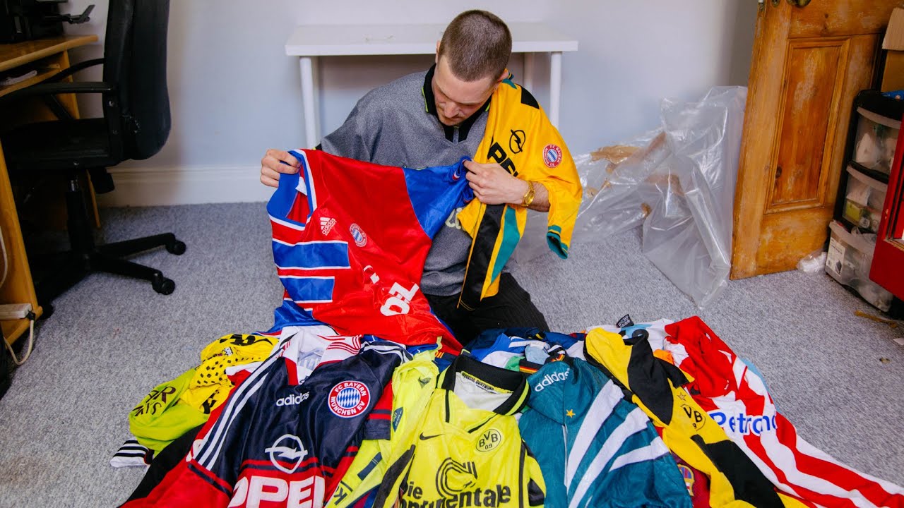 VINTAGE FOOTBALL SHIRTS UNBOXING FOR OUR DEPOP - YouTube