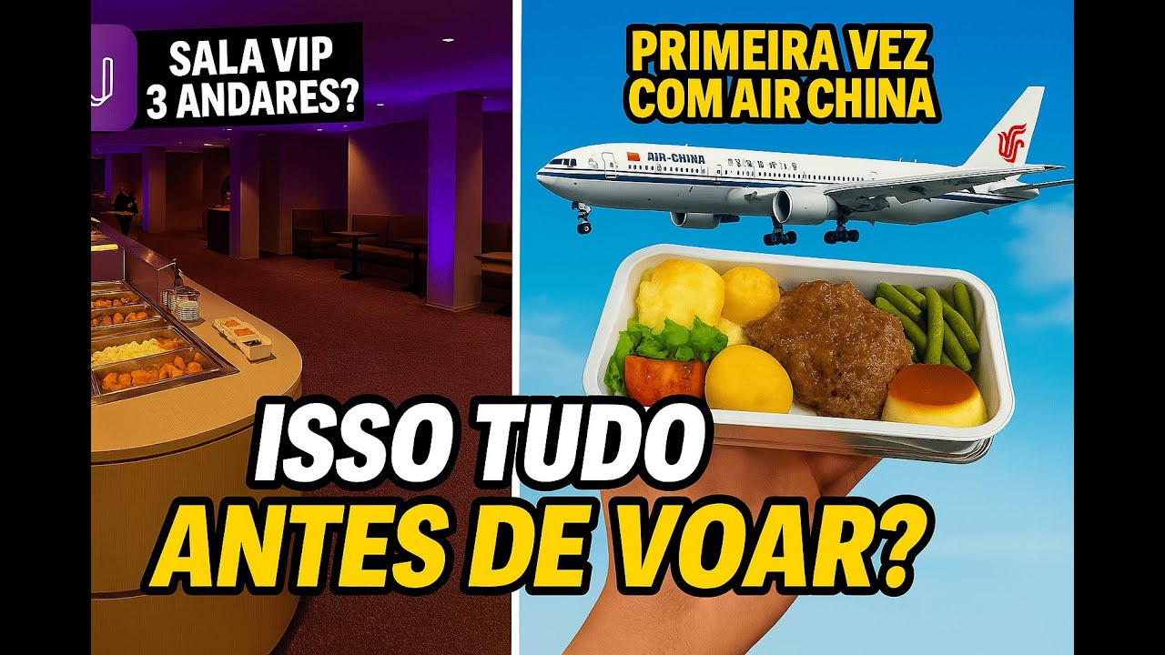 Fui na sala VIP do nubank e viajei com a AirChina para a Europa (tudo filmado)