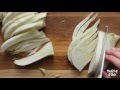 Caramelized fennel  coooking  tasting table