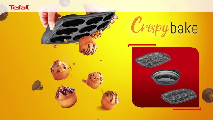 Tefal Crispybake Moule 8 madeleines, 100 % Silicone haute qualité