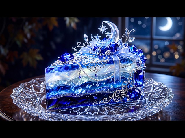 【ASMR】12か月の誕生石と空模様が織りなす美しいガラスケーキ | Glass Cakes of 12 Birthstones and Skies