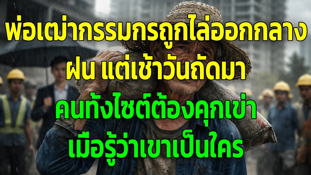 พ่อเฒ่ากรรมกรถูกไล่ออกกลางฝน แต่เช้าวันถัดมา คนทั้งไซต์ต้องคุกเข่า เมื่อรู้ว่าเขาเป็นใคร