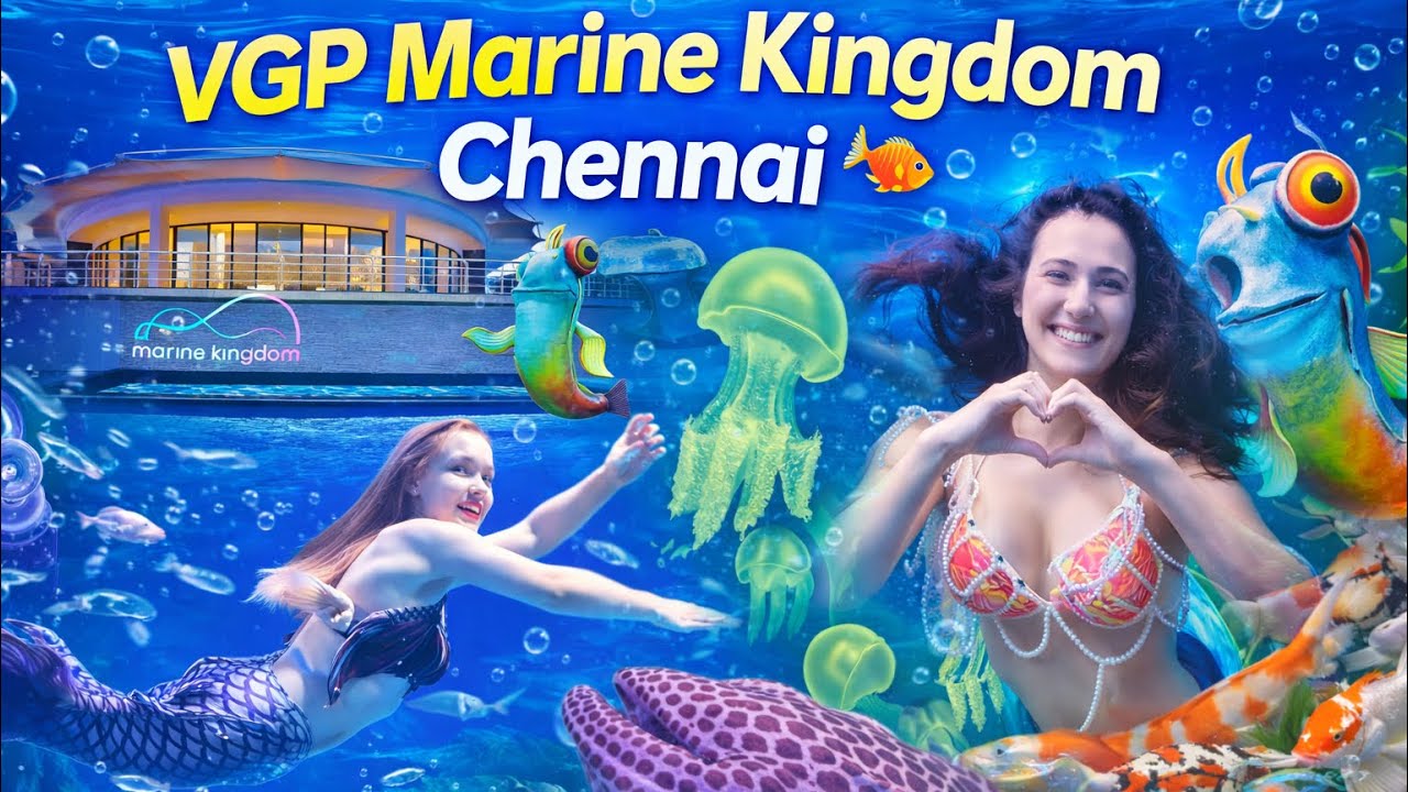 India’s Biggest Aquarium? 😱🐠 VGP Marine Kingdom Chennai