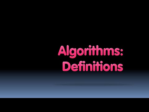 [BJC.2x] Algorithms Part 1 : Definitions