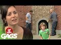 Kid Disappears In Brick Wall Prank - Just For Laughs Gags