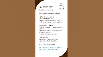 Optimistic vs Pessimistic Locking -- ☕ Database Brew #18 #shorts