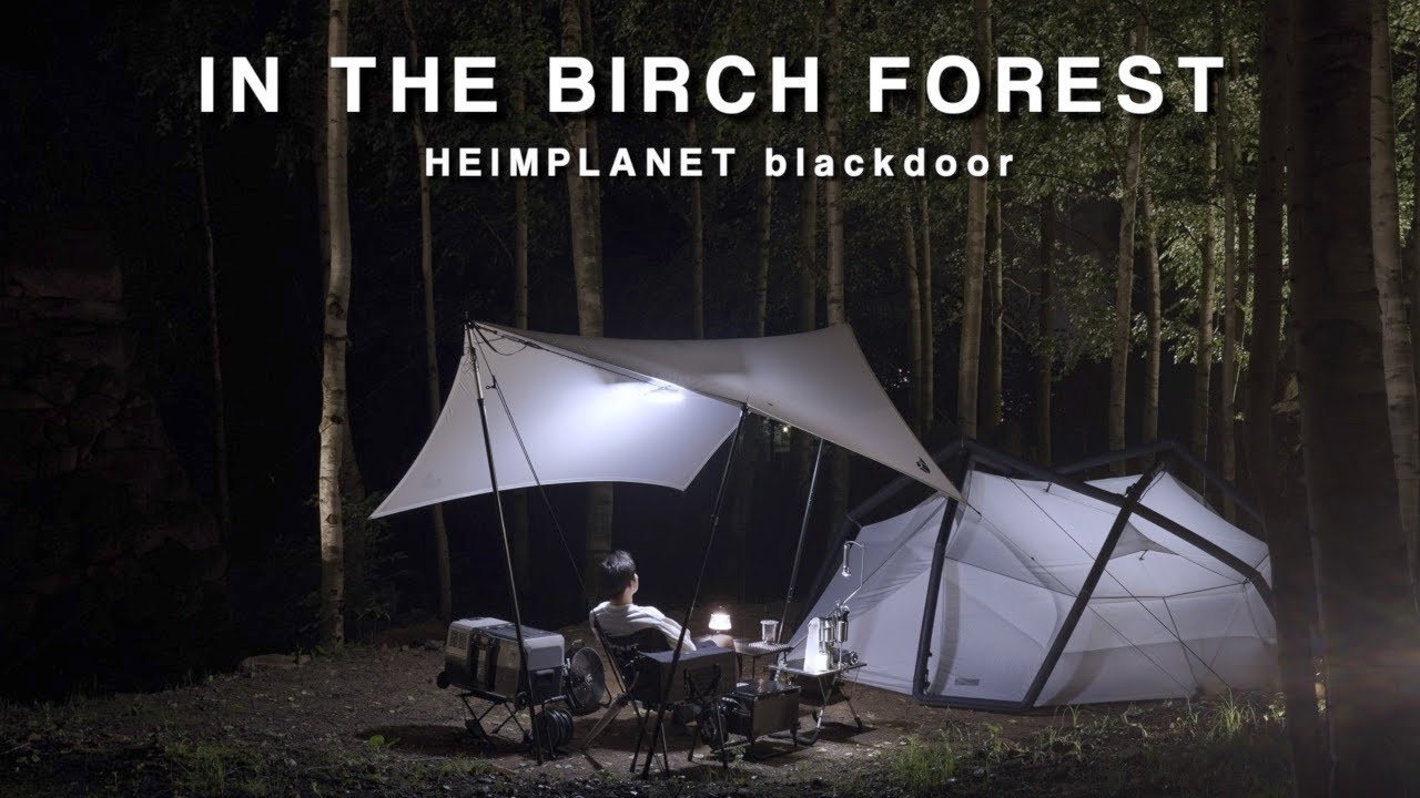 자작나무숲 전세 우중캠핑 : 하임플래닛 백도어 에어텐트