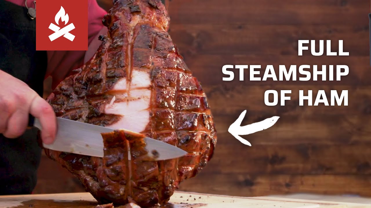 How To Cook Full Steamship of Ham Camp Chef YouTube