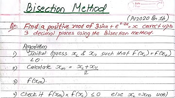 Unit:2 | Finding Root by Bisection Method | Numerical Method | Prashant YT | BE Civil | 5th Sem |