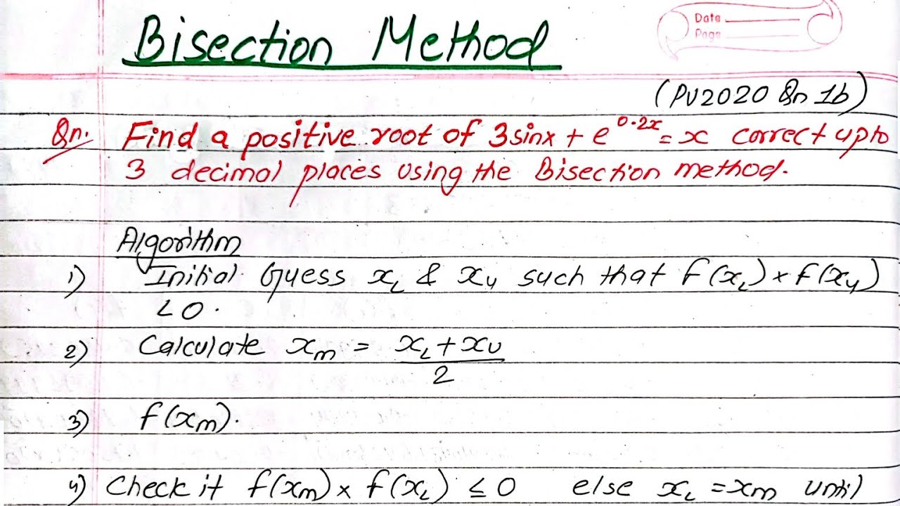 Unit:2 | Finding Root by Bisection Method | Numerical Method | Prashant ...