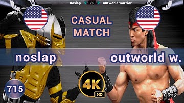 UMK3 - 🇺🇸 noslap vs outworld warrior 🇺🇸 CASUALS / 4K 60 FPS #umk3 #ultimatemortalkombat3 #fightcade