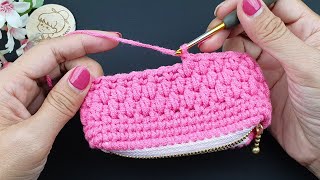 : How to Crochet Purse Zipper Purse with Amazing Stitches | Crochet Gift Ideas | ViVi Berry DIY