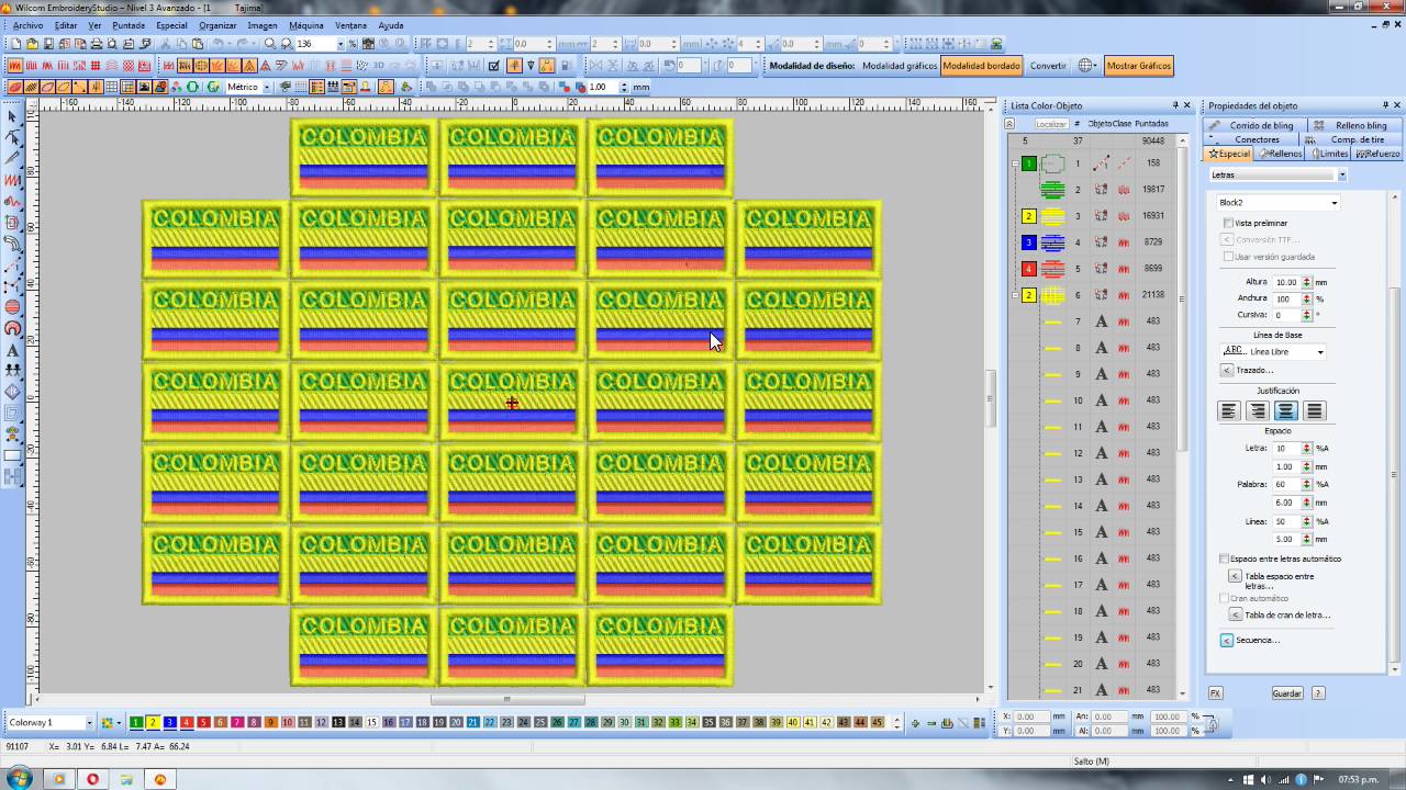 como quitar puntadas  y generar saltos automaticos
