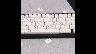 Simple, Pure White Japanese MDA Keycaps PBT 150 Keys, Custom