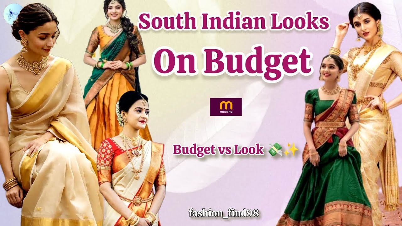 Traditional South Indian Looks on Budget | Meesho Finds | Simple Saree + Jewellery Styling on Budget