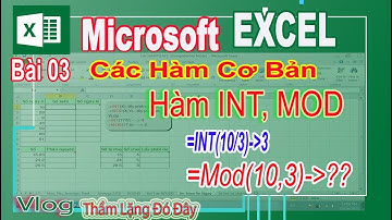 #Excel:  HÀM INT và MOD |  Các Hàm Cơ Bản (Phần 5)  #tinhoc #ex_linh #tldd