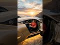 Golden Beige Aston Martin Flying Over Amalfi Coast 😱 !#shorts #youtubeshorts #luxurycars