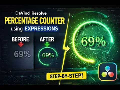 Create "Percentage Counter" in Da Vinci Resolve using EXPRESSIONS
