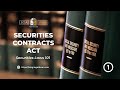 Securities Laws 101: Introduction to the Securities Contracts Act - Part 1
