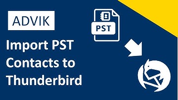 How to import PST Contacts to Thunderbird Client?