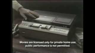 Home Movies on VCR Commercial 1978