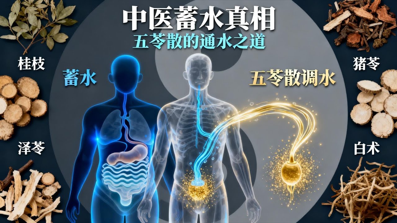 中医“蓄水”真相：身体里的水为什么排不出去？五苓散的核心逻辑解析！