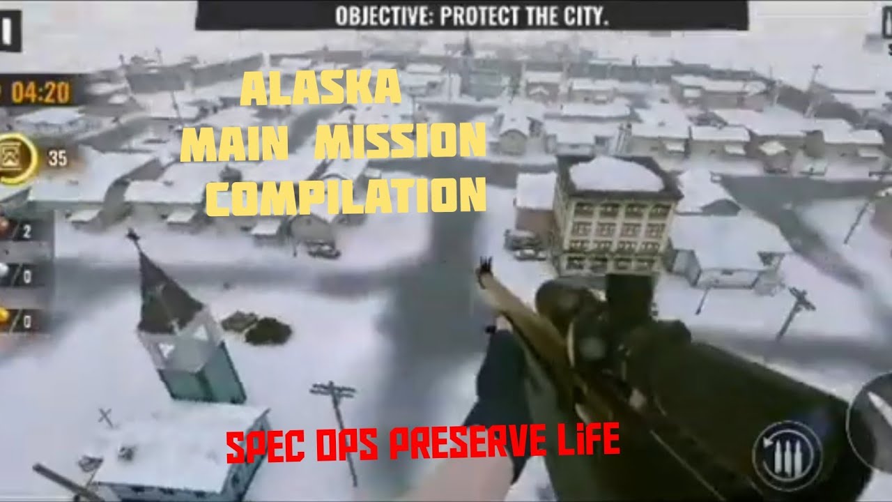 SPEC OPS 3,4 MAIN MISSION COMPILATION ALASKA Sniper Zombie Free Offline gaming Shooting games