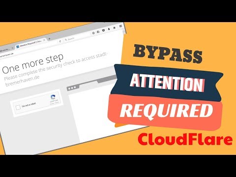 bypass captcha cloudflare one more step in one click ( bypass attention required 2019)