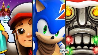 Subway Surfers 🎅🏻CHRISTMAS HOLIDAY! Vs Sonic Dash 2 Vs Temple Run 2 🎄WINTER TOYLAND Map! screenshot 5