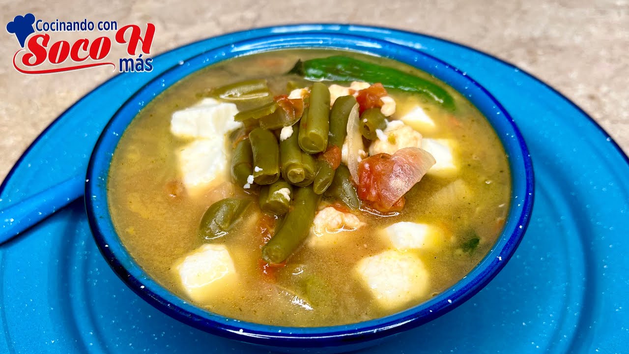 Con este FRÍO si se ANTOJA este CALDO de EJOTES con QUESO FRESCO