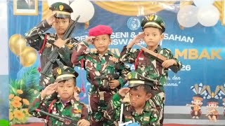 Tari anak 'Komando/ tentara' #paud #geraklagu 