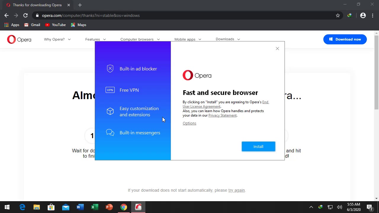 Download and Install Opera Browser on Windows 10 (2020 ...