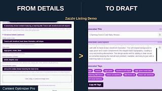 From Product Details to Zazzle Listing Draft | COP Demo