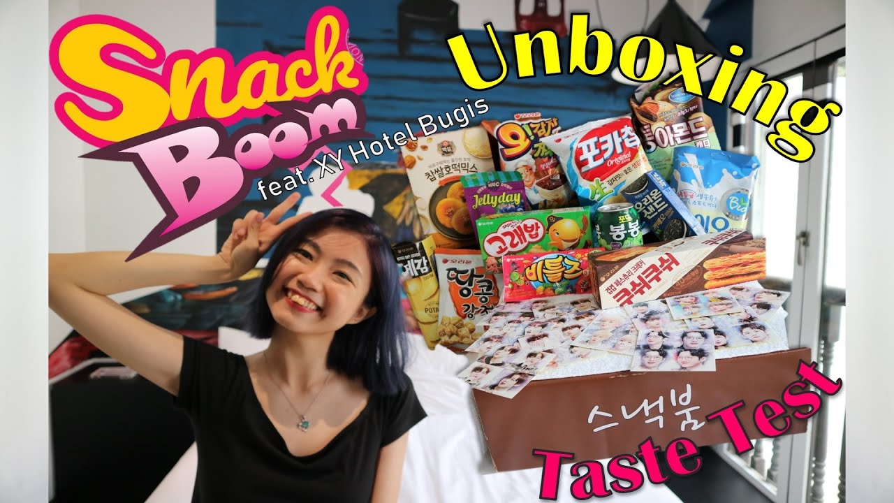 SnackBoom Unboxing and Tasting (October 2018) Korean Snack Subscription Box Ft. XY Hotel Bugis
