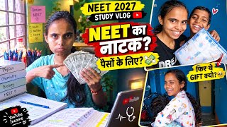 NEET 2027 Study Vlog | क्या मैं NEET का नाटक कर रही हूँ? 💔 | YouTube Income से Surprise — video thumbnail