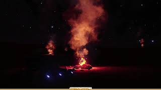 Magma spouts in the dark - Elite Dangerous