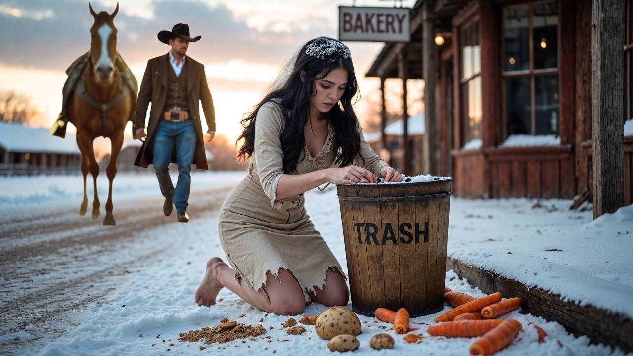 Ein einsamer Cowboy ritt allein in die Stadt für Vorräte – doch fand er eine hungrige Braut, die um.