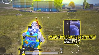 HANDLE MOST PANIC 1V4 CLUTCHES IN PUBG BGMI 💥IPHONE 12 SMOOTH + 90FPS ? PUBG / BGMI TEST 2024 ⚡️
