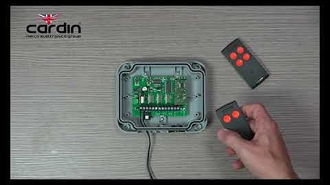 Memorisation of the S500 bidirectional Cardin radio control and programming of relay operation.
