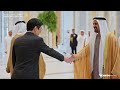 جرت له مراسم استقبال رسمية  رئيس الدولة يستقبل رئيس وزراء سنغافورة