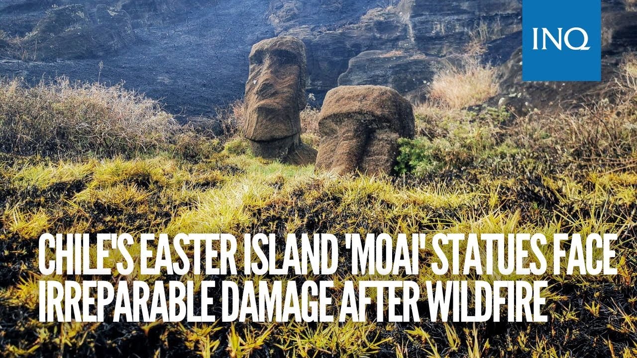 Chile's Easter Island 'Moai' statues face irreparable damage after wildfire