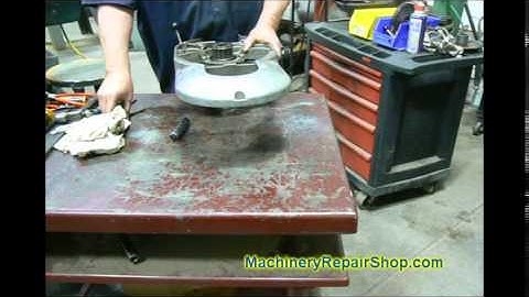 Bridgeport Mill Variable speed drive (2J) reassembly part 1 - Front pulley assembly