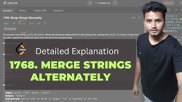 1768. Merge Strings Alternately Leetcode Problem | DSA