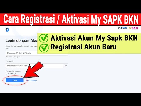 Cara Registrasi Atau Aktivasi akun my sapk BKN menggunakan Aplikasi My SAPK BKN Versi Web