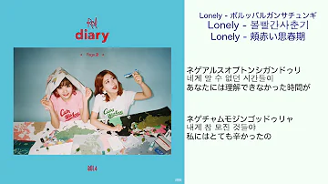 Lonely - 頬赤い思春期 日本語訳（ルビ付）