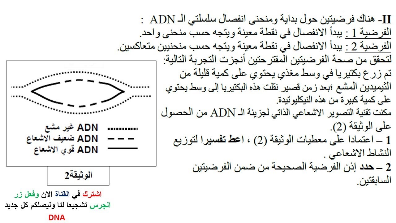 الاختبار الثاني في العلوم الطبيعية للسنة الثانية ثانوي
