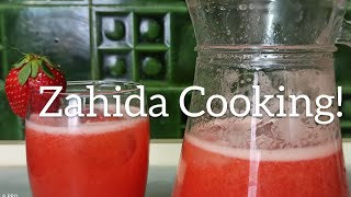 STRAWBERRY FRESH JUICE - Zahida Cooking
