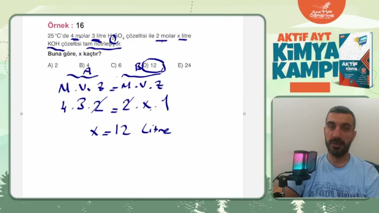 40 Günde AYT Kimya Kampı 21. Gün Aktif Kimya  Nötralleşme Tepkimeleri